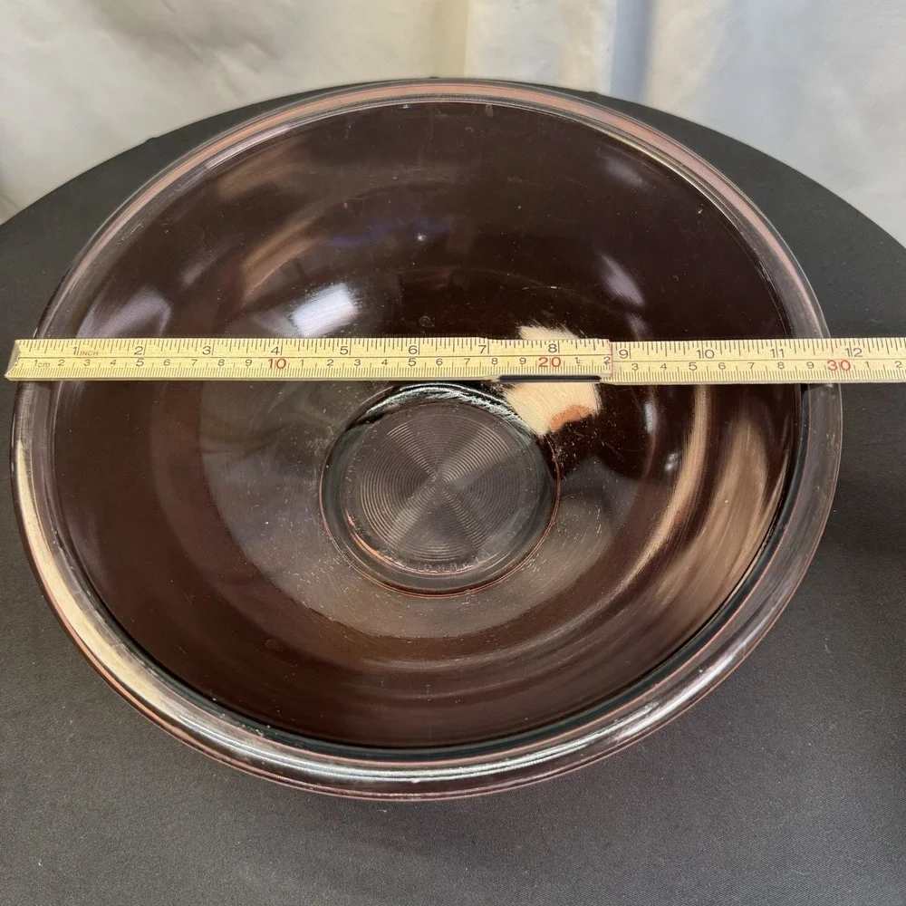Pyrex 323‎ Large Mixing Bowl Cranberry Purple Pink Glass Nesting